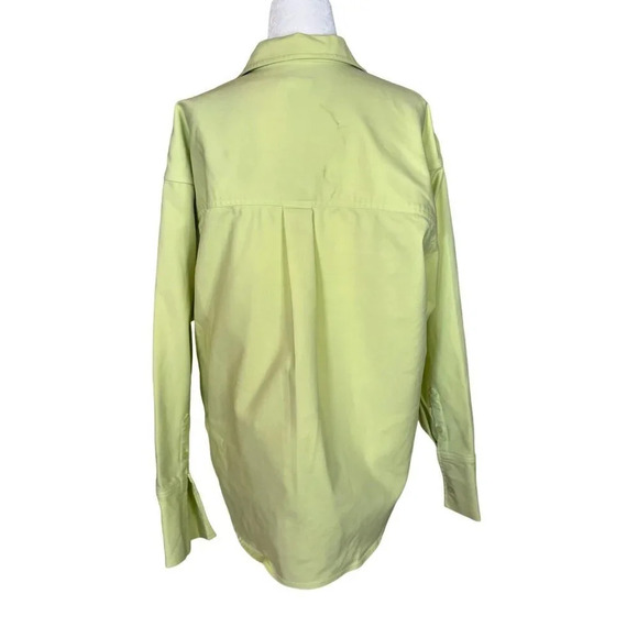 Good American Weekend Shirt in Green 00/0 XSmall Womens Button Down Blouse Top - Picture 6 of 15